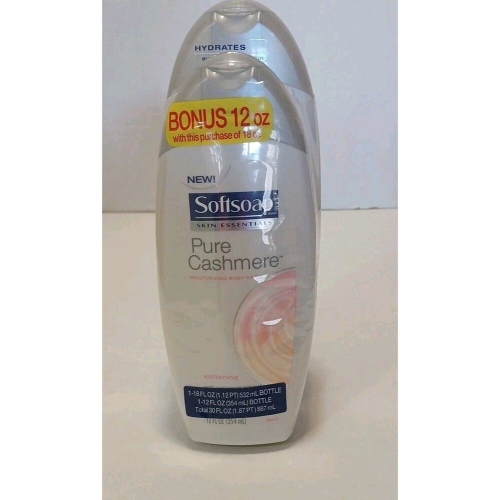 2x Softsoap Pure Cashmere Softening Body Wash 1-18Oz-1-12oz Bonus DISCONTINUED - Picture 2 of 16